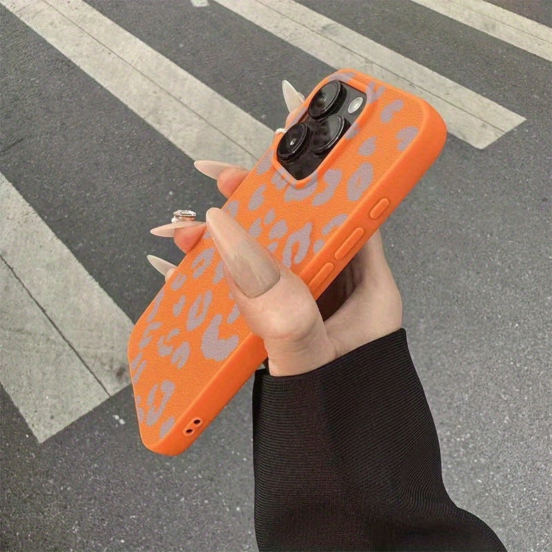 Leopard Pattern TPU Phone Case for iPhone Models Anti-Fouling Stylish Design