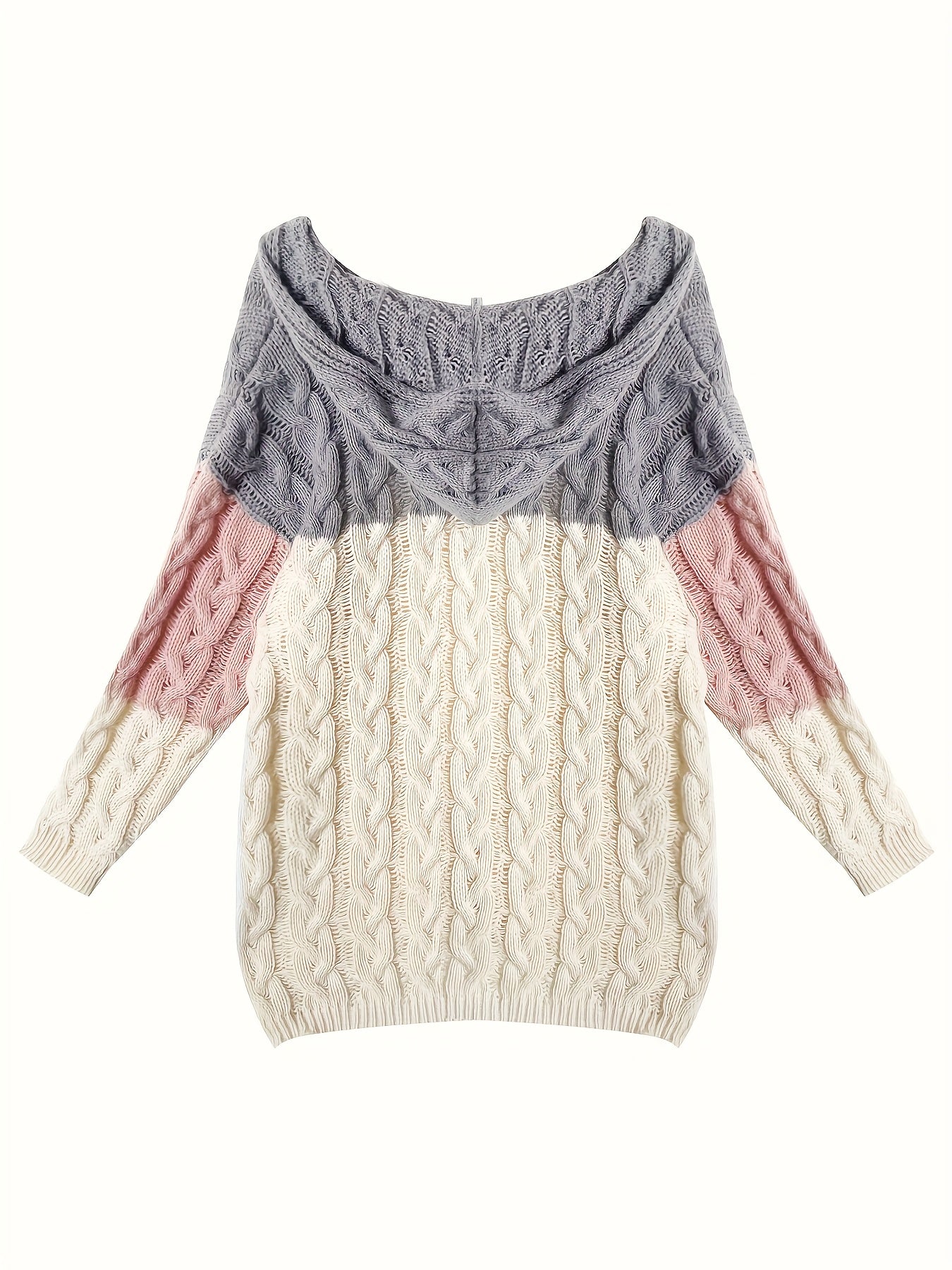 Plus-Size Hooded Sweater for Women Casual Long Sleeve Warm Pullover