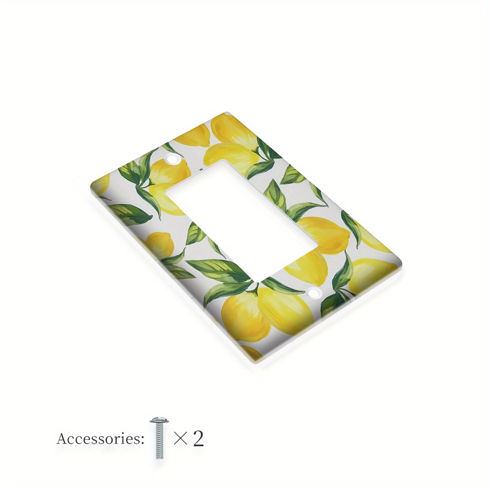 Yellow Lemon Light Switch Cover for 1 or 2 Gang Switches Kitchen Bathroom Living Room Decor