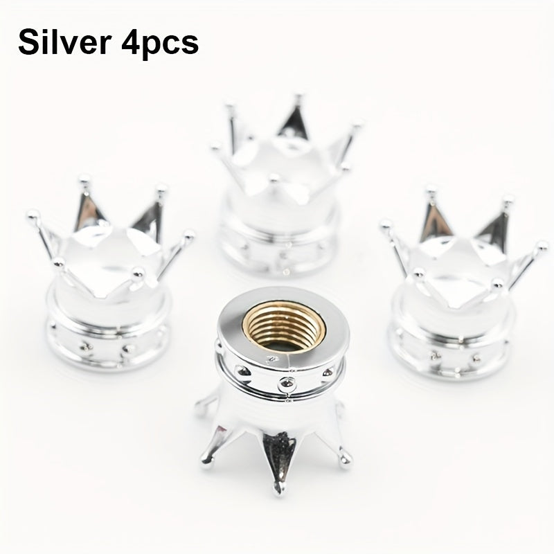 Universal Tire Valve Caps Crown Style Car Bicycle Motorcycle Decorations