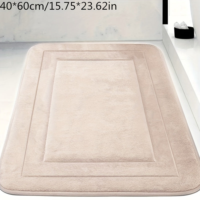Absorbent Non-Slip Bathroom Floor Mat with Memory Foam PVC Bottom for Bathroom and Bedroom Use