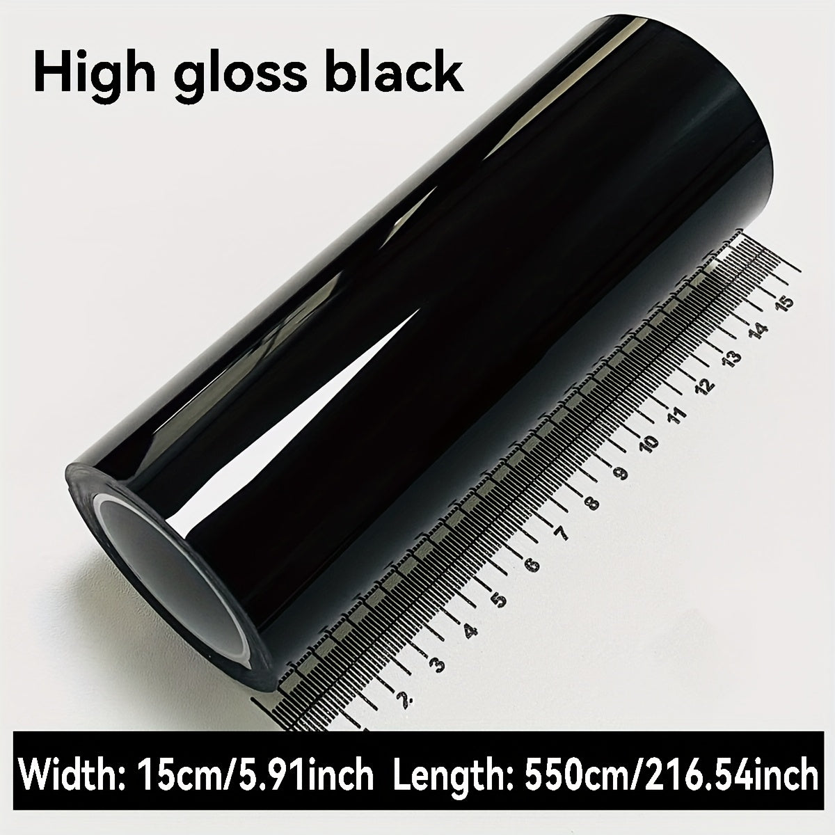 Vinilo de fibra de carbono para coche, pegatina, negro mate, película protectora brillante