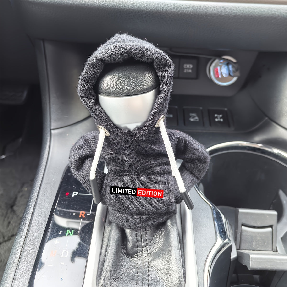 Universal Car Gear Shift Knob Cover Hoodie Leather Manual Handle Decoration