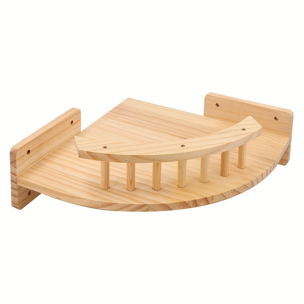 Mushuklar uchun javonlar, yotoq qadamchalari va minor bilan mushuklar uchun devor mebel to'plami