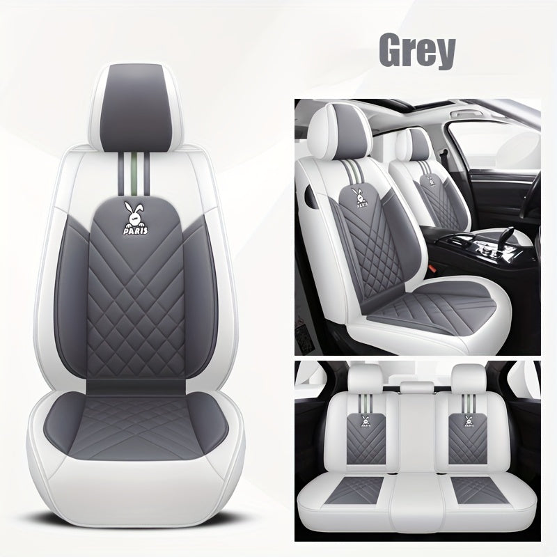 Universal 5-Color PU Leather Car Seat Covers All-Season Ventilated