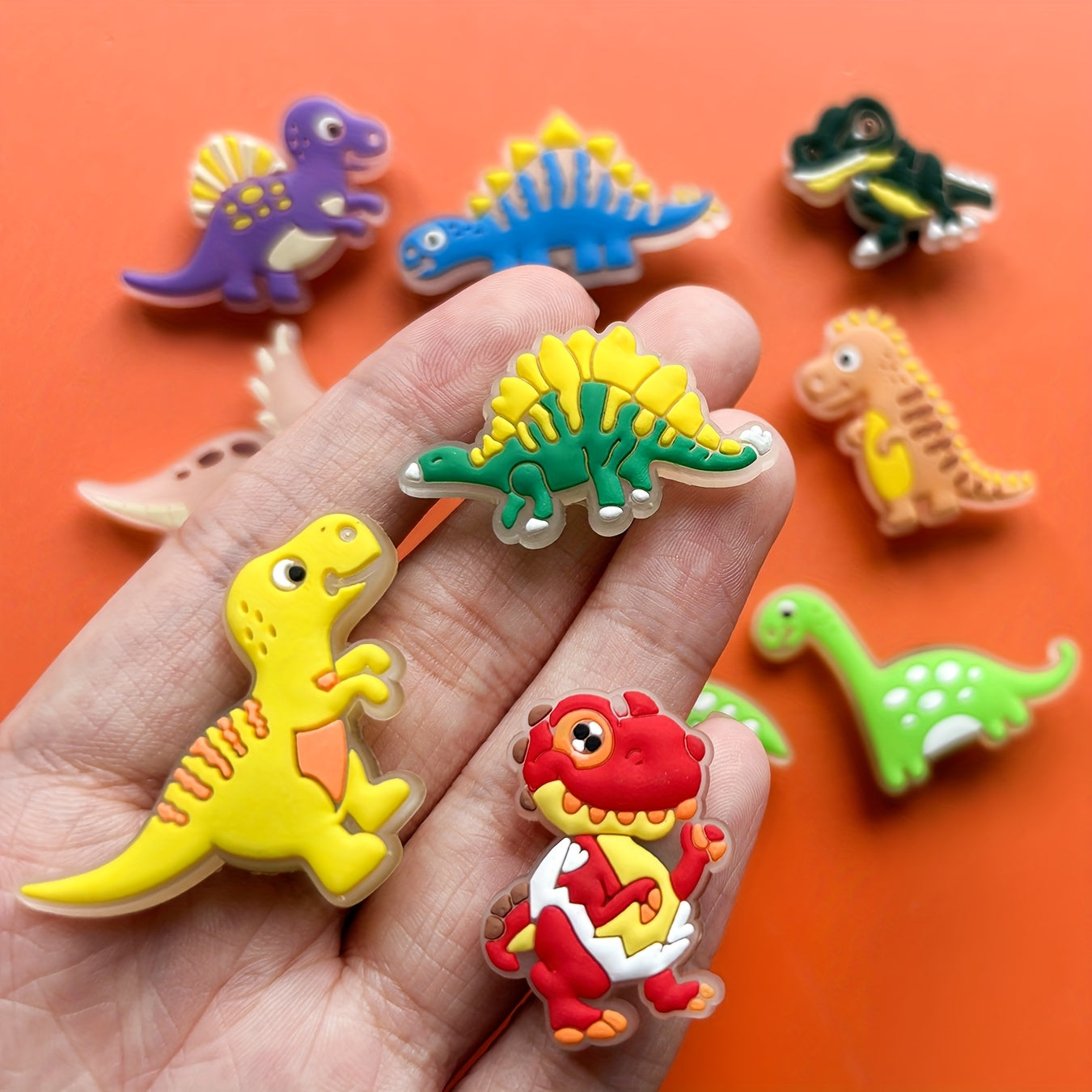 12Pc Glow-in-the-Dark Dinosaur Toys Sets for Kids, Durable Party Gift