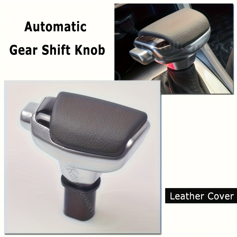 Leather Gear Shift Knob for Automatic Transmission, Universal Car Accessory