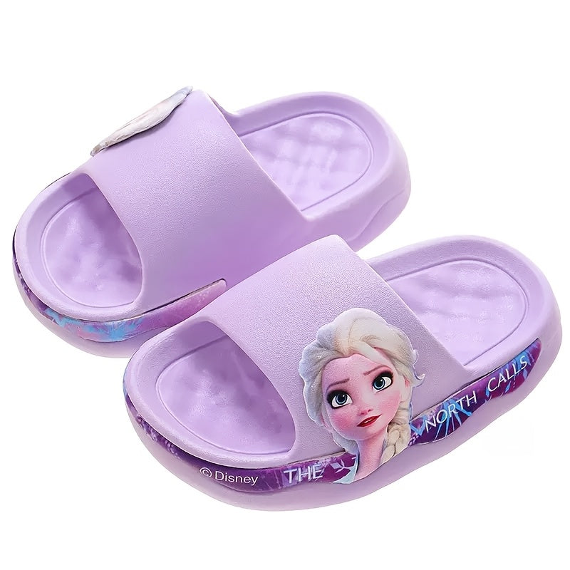 Children's Summer Slippers for Girls Cartoon Design Soft EVA Sole Open Toe Indoor Outdoor