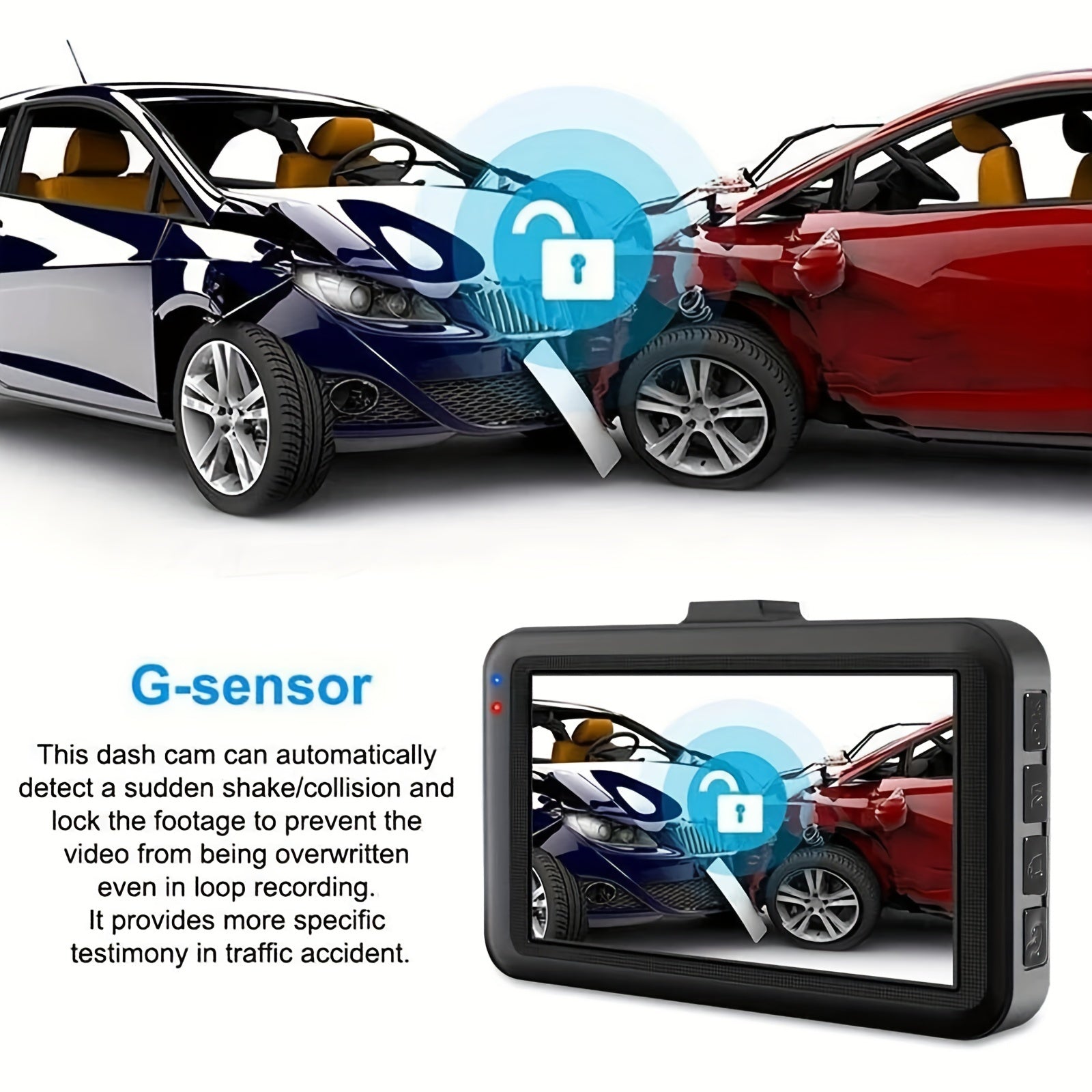 HD Night Vision Dash Cam with 32GB Card Traffic Parking Sensor