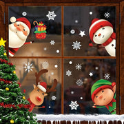 Christmas Electrostatic Window Stickers 4 Pack Vinyl Glossy Cartoon Art