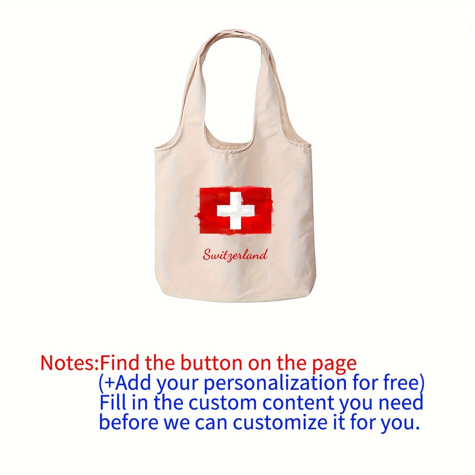 Durable Canvas Tote Bag with Double-Sided Print for Daily Use