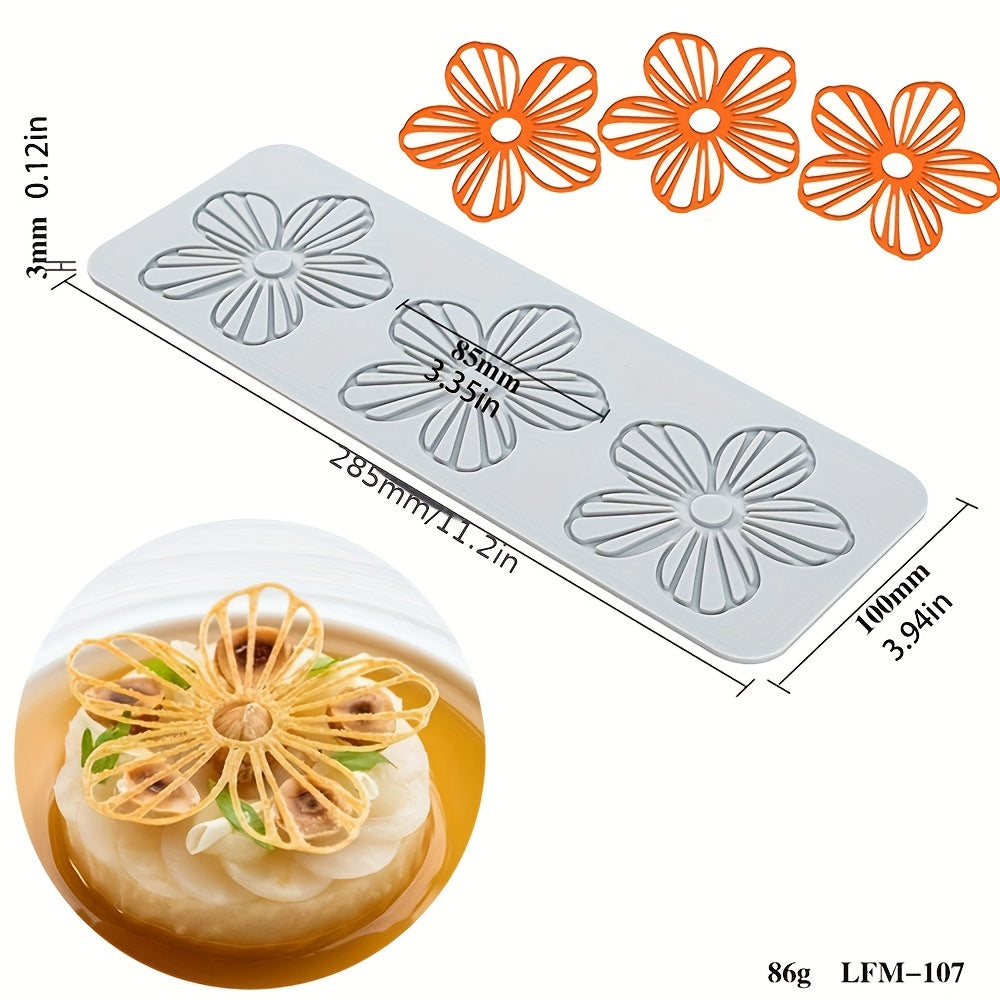 Silicone Cake Lace Mold Flower Leaf Pattern for Baking and Decoration
