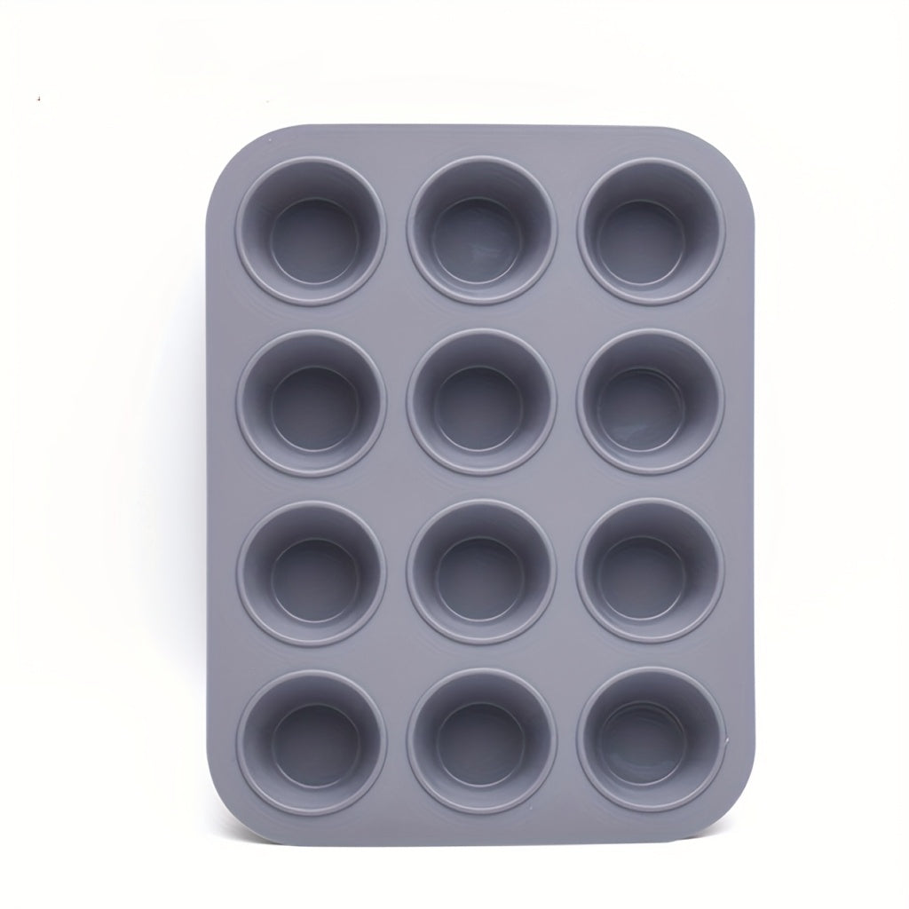 Non-Stick Silicone Muffin Pan 6/12 Cavities Food Grade Cupcake Mold Brownie Baking Pan