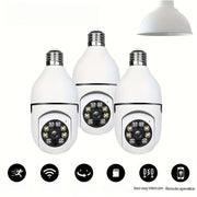 E27 Smart Home Security Camera 360° Panoramic WiFi Night Vision Motion Detection