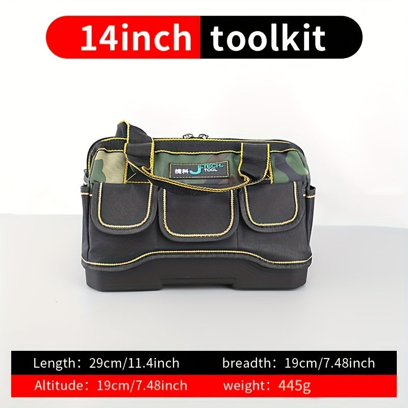 Electrician Camouflage Tool Bag with Thickened Durable Material and Large Capacity Pockets