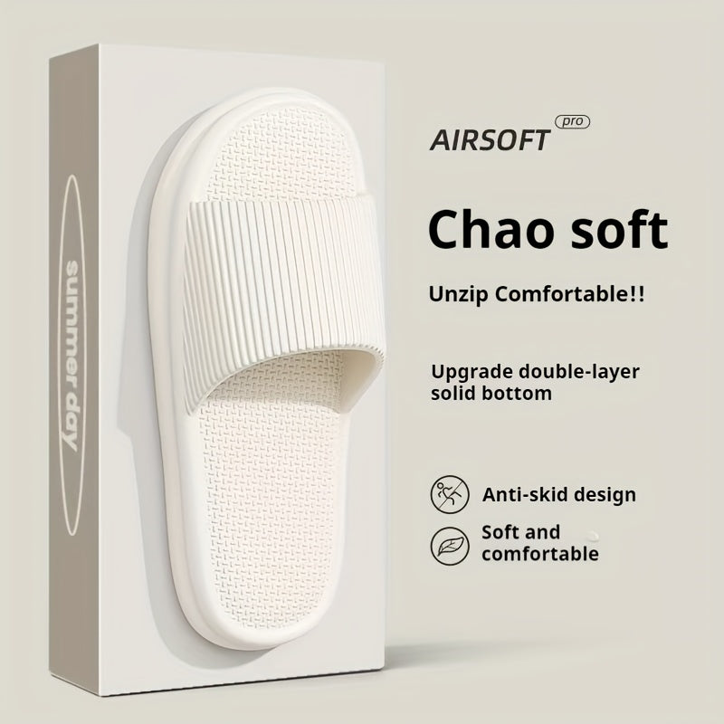 Women’s Black EVA Slip-On Slippers for Indoor Outdoor Comfort