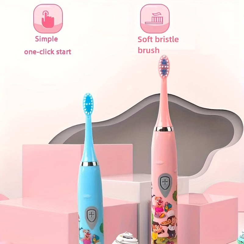 Bolalar va kattalar uchun elektr tish cho'tkasi, yumshoq cho'tka, sayohat uchun qulay, ajraladigan boshlar