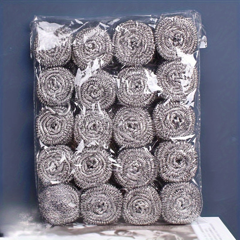 Set of 20 Stainless Steel Cleaning Sponges for Kitchen Bathroom and Surface Scrubbing