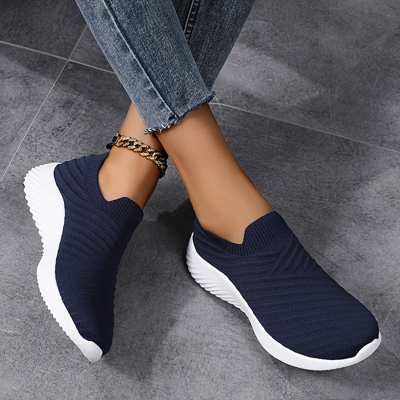 Ayollar uchun kundalik sport slip-onlar nafas oladigan, engil, qulay