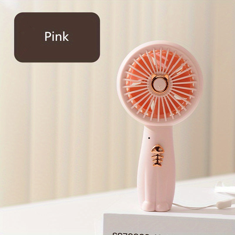 Mini qoʻl bilan ushlanadigan shamol bilan yoritilgan USB quvvatlanadigan portativ shaxsiy sovutish qurilmasi