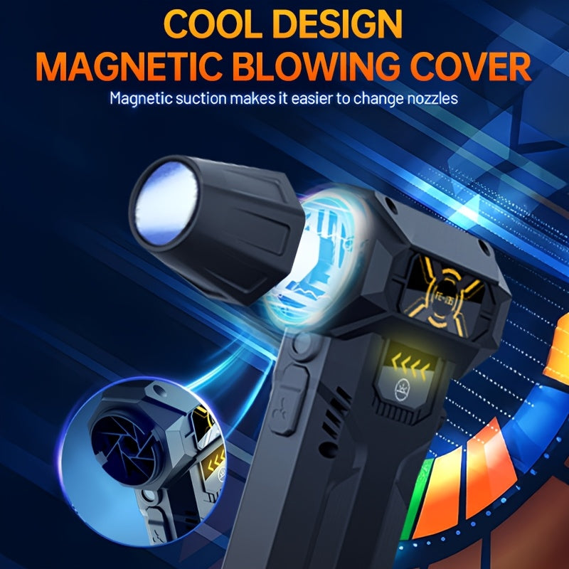 Portable USB Charging Cooling Fan with Snow Blower Dust Blaster and High-Speed Brushless Motor