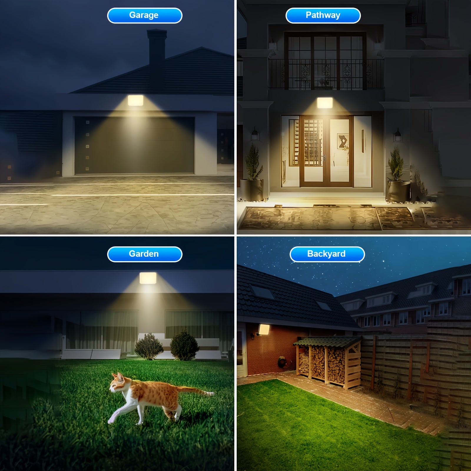 127 LED Warm White Outdoor Solar Light with Motion Sensor and Remote Control