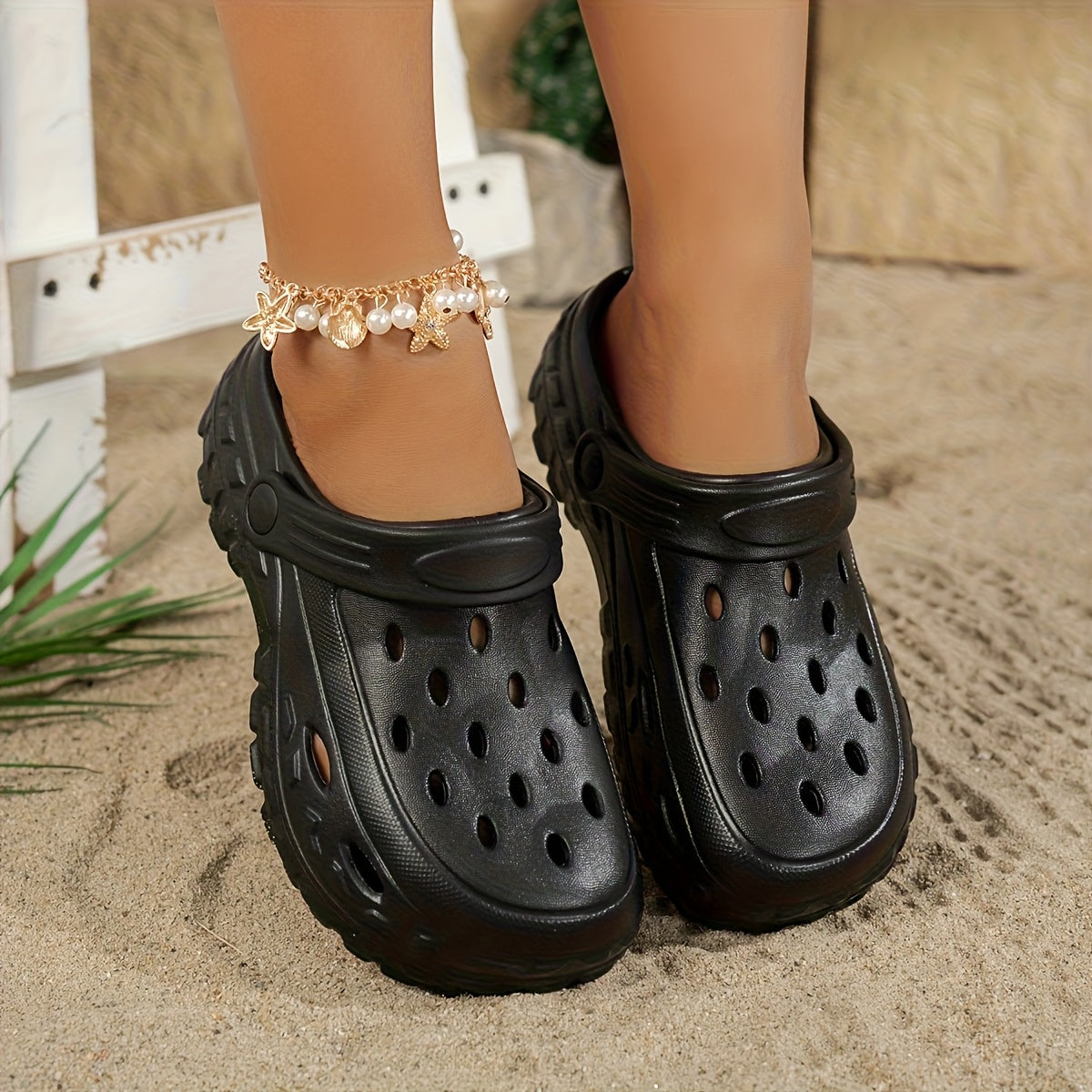 Women’s Thick-Soled Anti-Slip EVA Garden Shoes Casual Slip-On Mules Indoor Outdoor