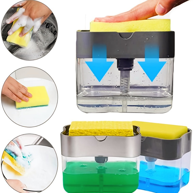 Durable Dish Soap Dispenser Pump Action Compact Plastic Kitchen Sink Soap Dispenser