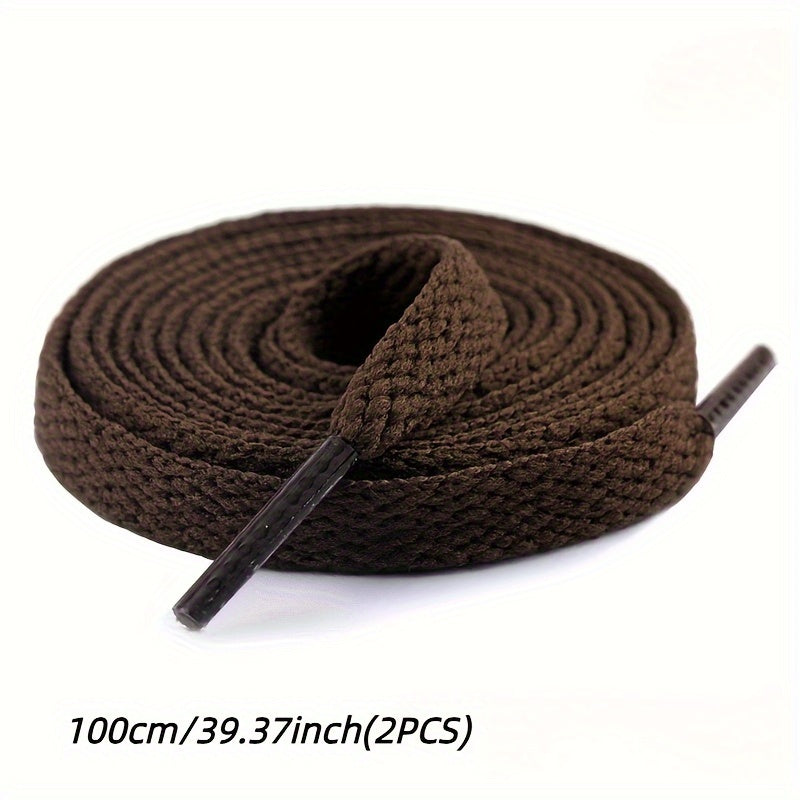 2 пары плоских повседневных спортивных шнурков для кроссовок, белые, 45 дюймов