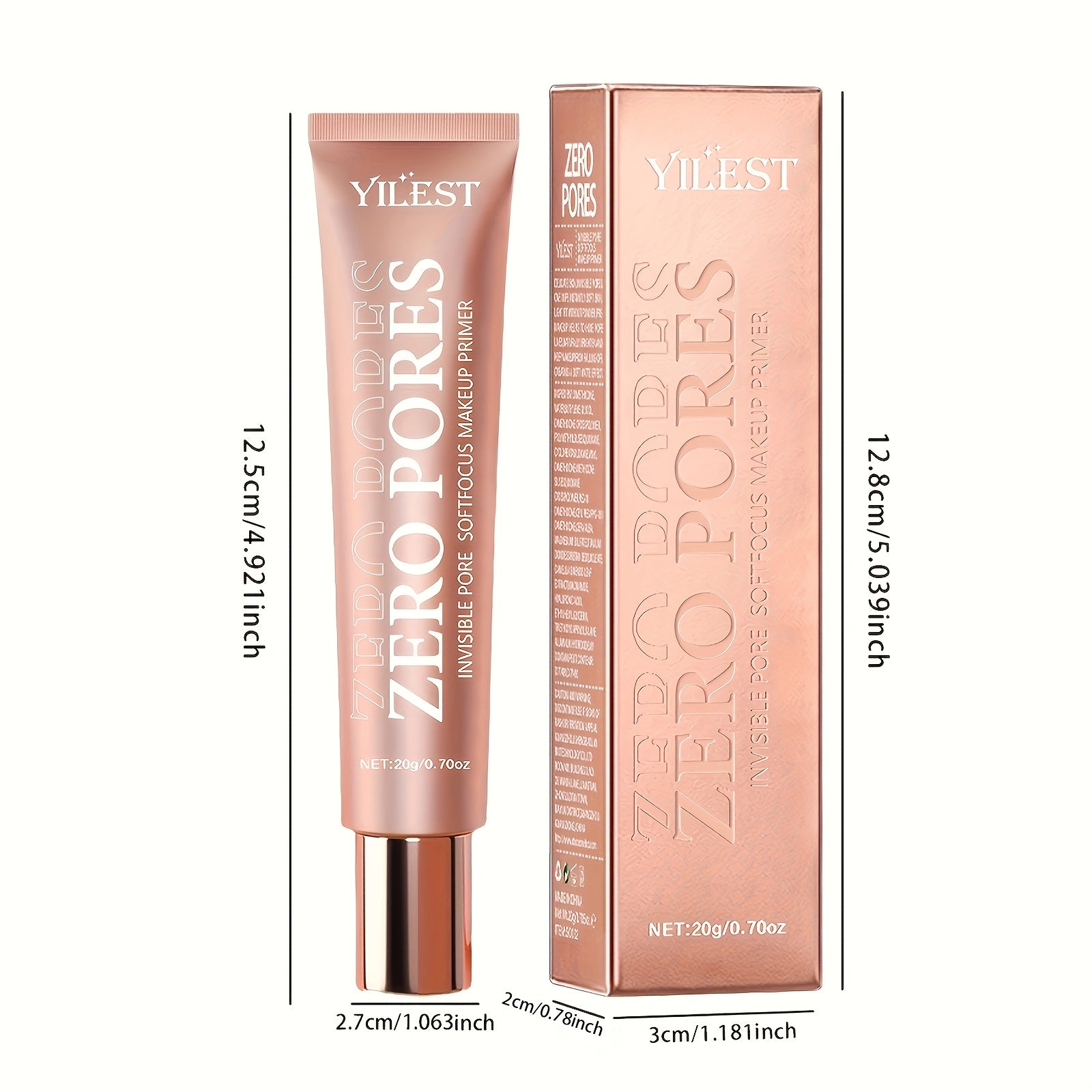 Primer difuminador de poros para unisex 0.7oz corrector iluminador acabado natural