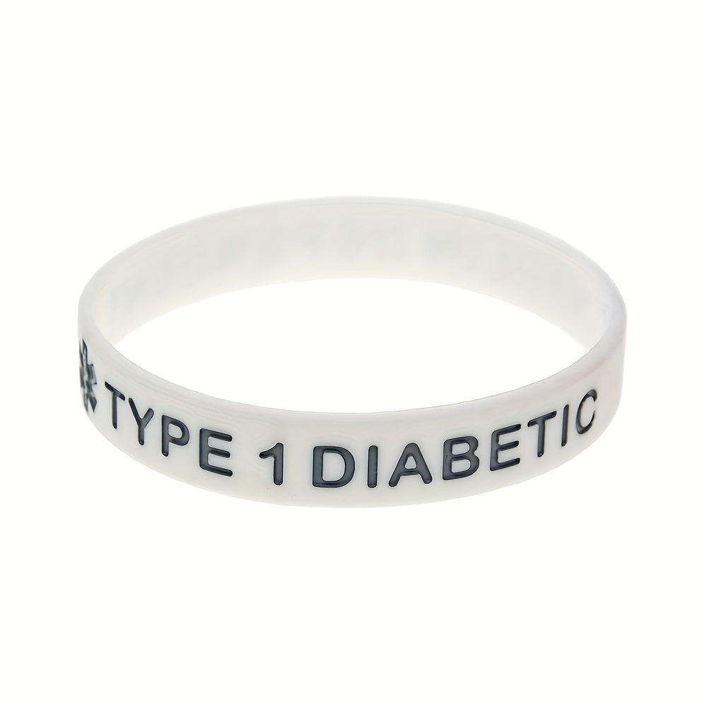 Adult Silicone Diabetes Alert Bracelet High-Quality Warning Wristband