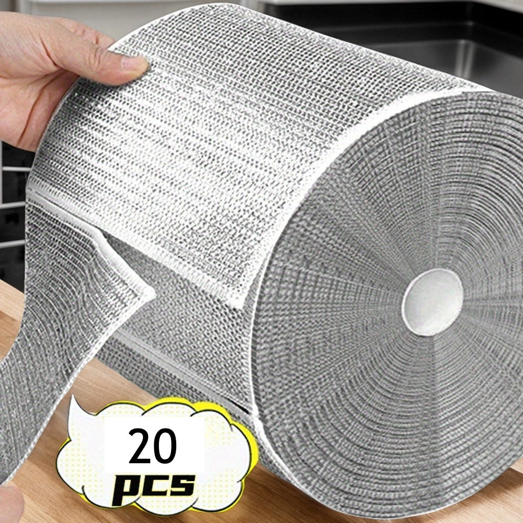 Microfiber Dish Cloths Set 5-50 Pieces Double-Sided Scouring Pads Kitchen Cleaning