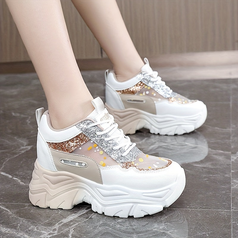 Women's Low-Top Hiking Sneakers Breathable Synthetic Cushioned Sole White Red