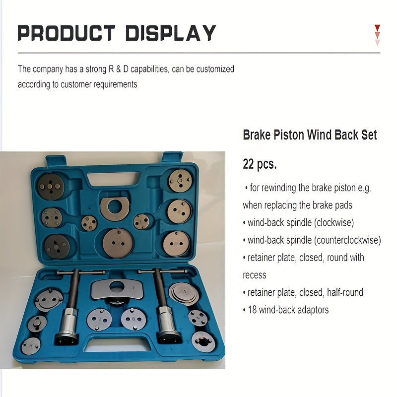 13/22 Piece Brake Pad Disassembly Kit for Maintenance and Replacement