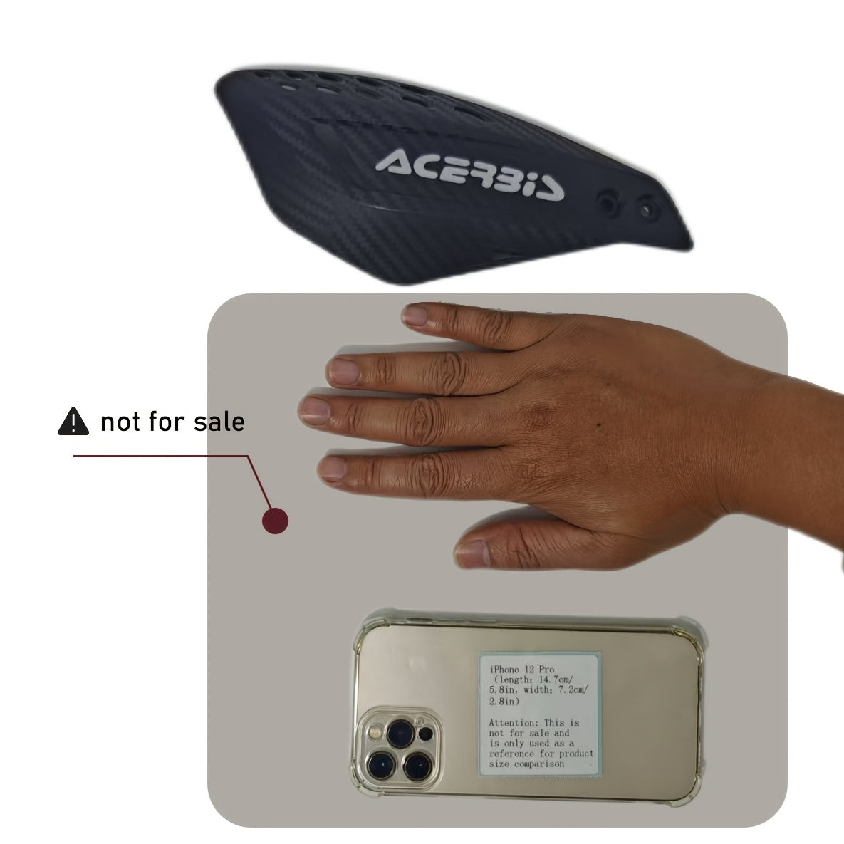 Off Road Motorcycle Hand Guards Carbon Fiber Look Dual-Sided Protective Shields for Dirt Bikes