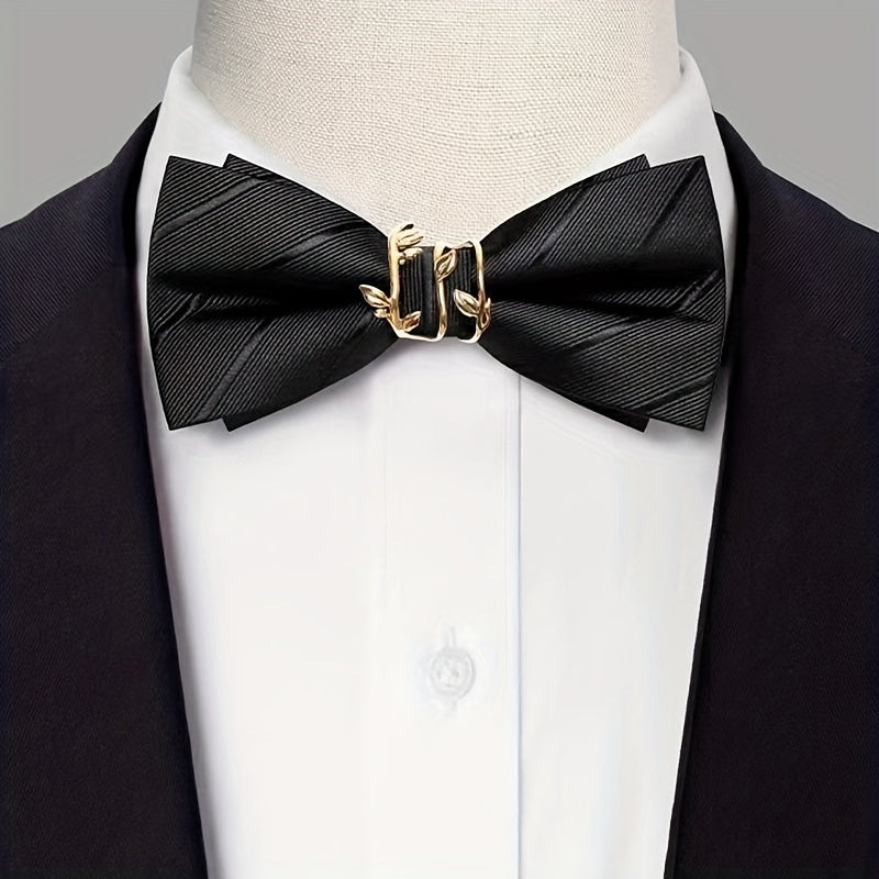 Men's Pure Color Bow Tie for Weddings Parties and Formal Events