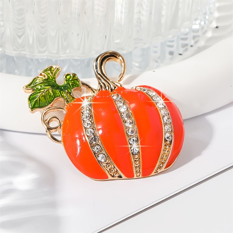 Women's Halloween Brooch Pin Alloy Pumpkin Irregular Plant Shape Lapel Accessory
