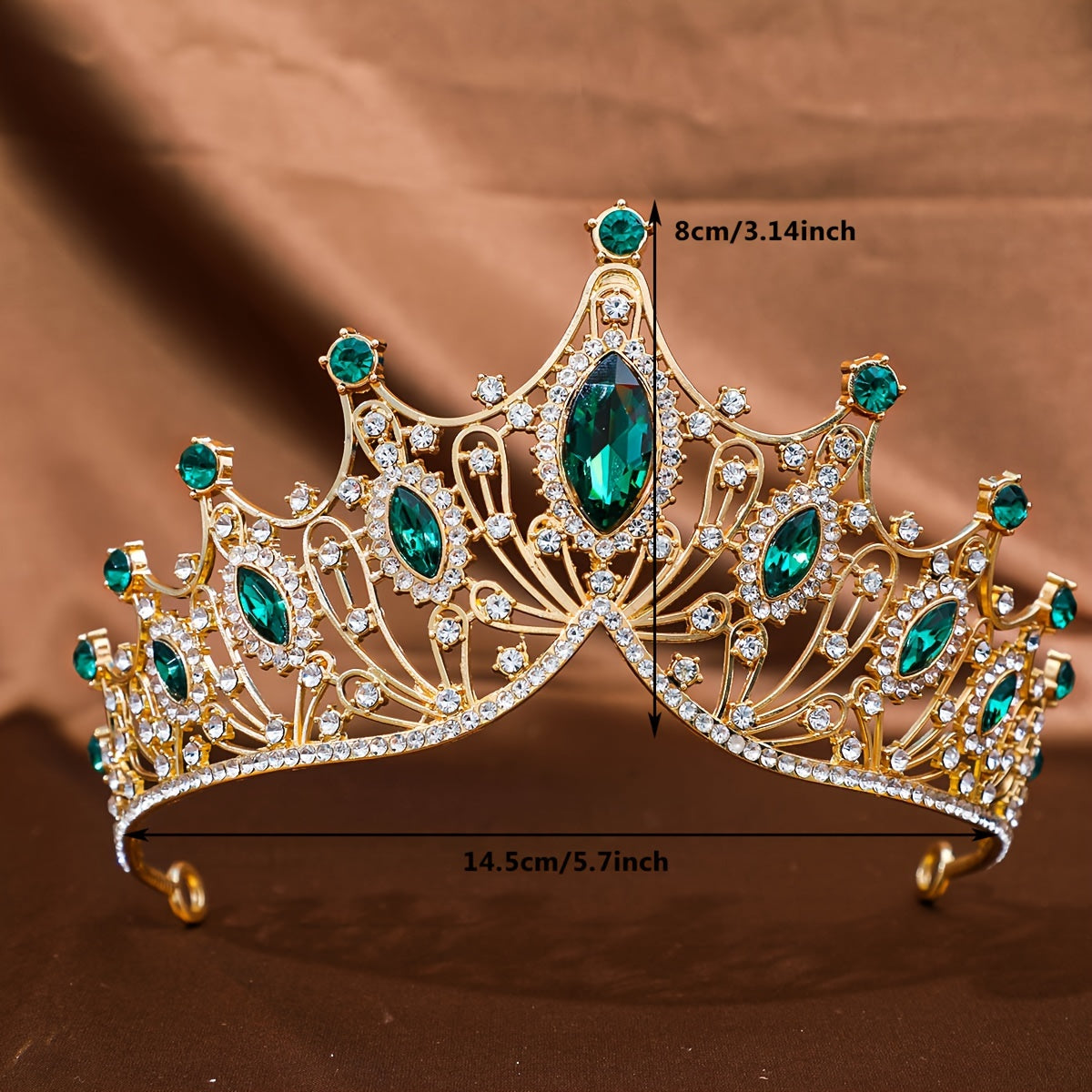 Girls Rhinestone Crown Headband for Weddings and Parties Elegant Hair Accessory