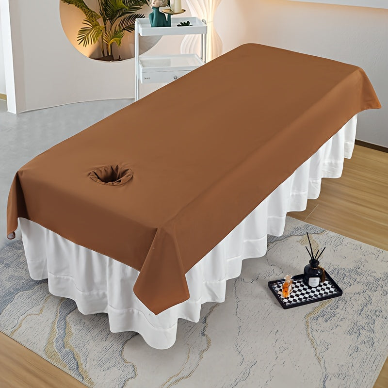 Waterproof Oil-Resistant Massage Table Sheet Polyester Multi-Color with Face Hole