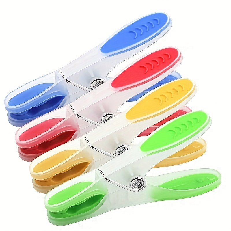 Set of 12 Multi-Purpose Plastic Spring Clothespins for Hanging Clothes and Quilts