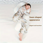 Knit Swan Pillow Full Body Support Cozy Machine Washable