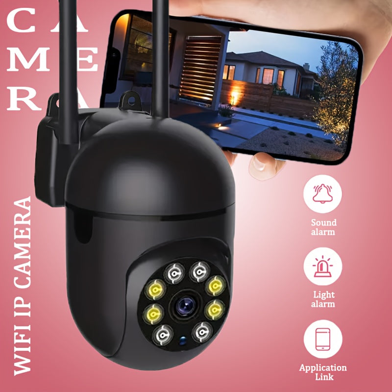 HD Security Camera 1440P Full Color Night Vision Wi-Fi Pan Tilt Zoom Two-Way Audio for Home Monitoring