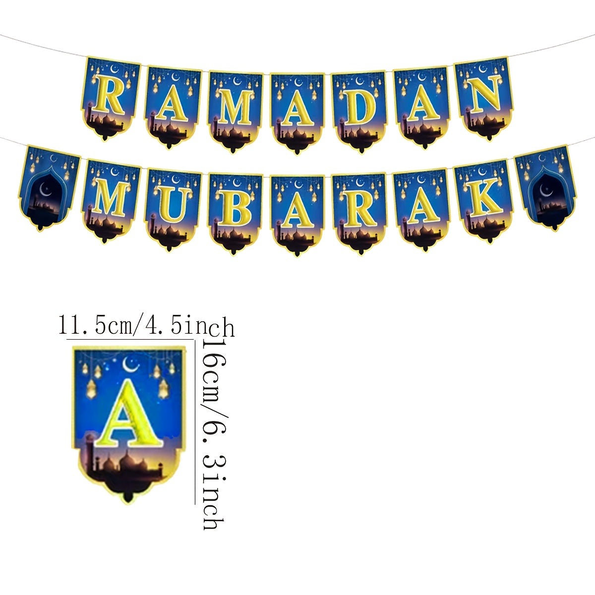 Ramazon Oila Yig'ilishi Bezaklari Uchun Bayroq Bannerini Torting