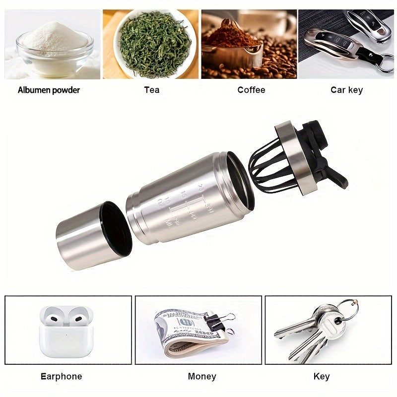 Protein Shaker Bottle with Storage Cup, Leakproof, 20oz, BPA-Free