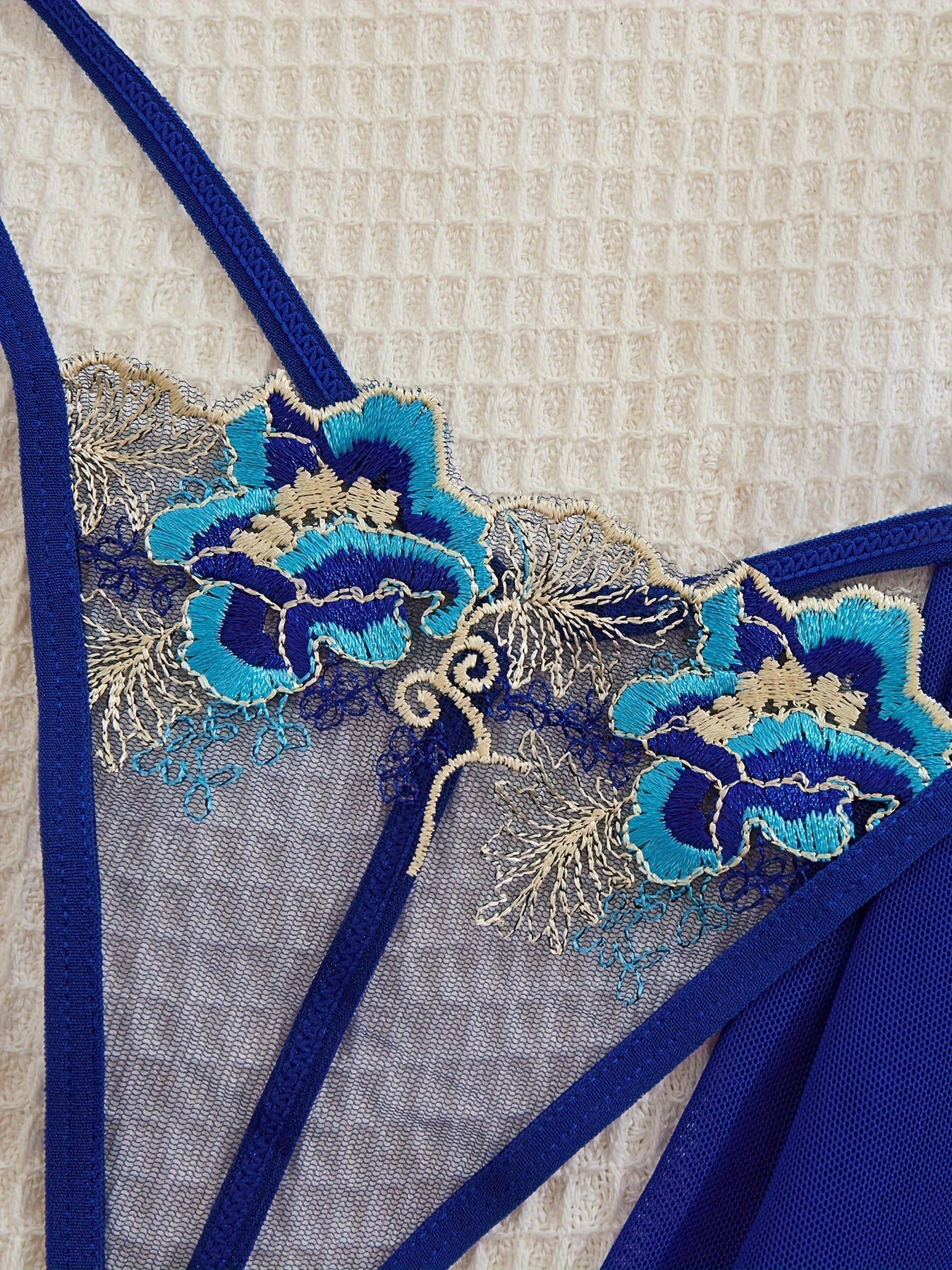 Women's Deep V Neck Dress with Slit Babydoll Style and Thong