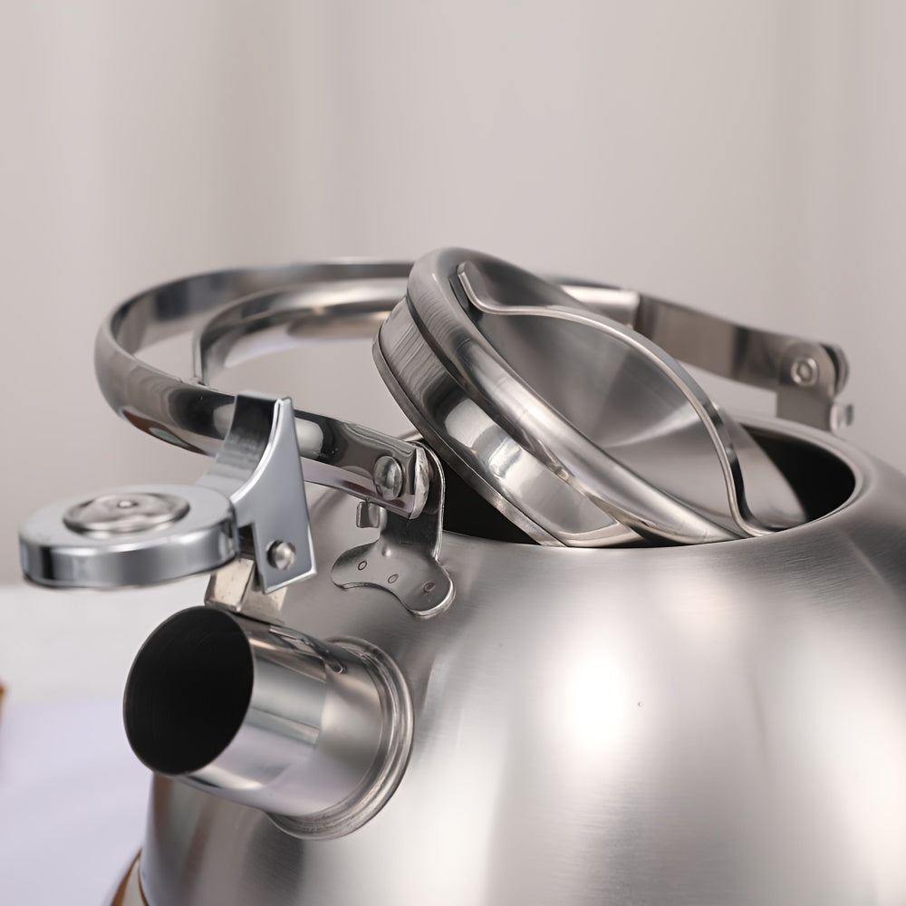 Stainless Steel Whistle Kettle 3L for Gas and Electric Stoves No Electricity Needed
