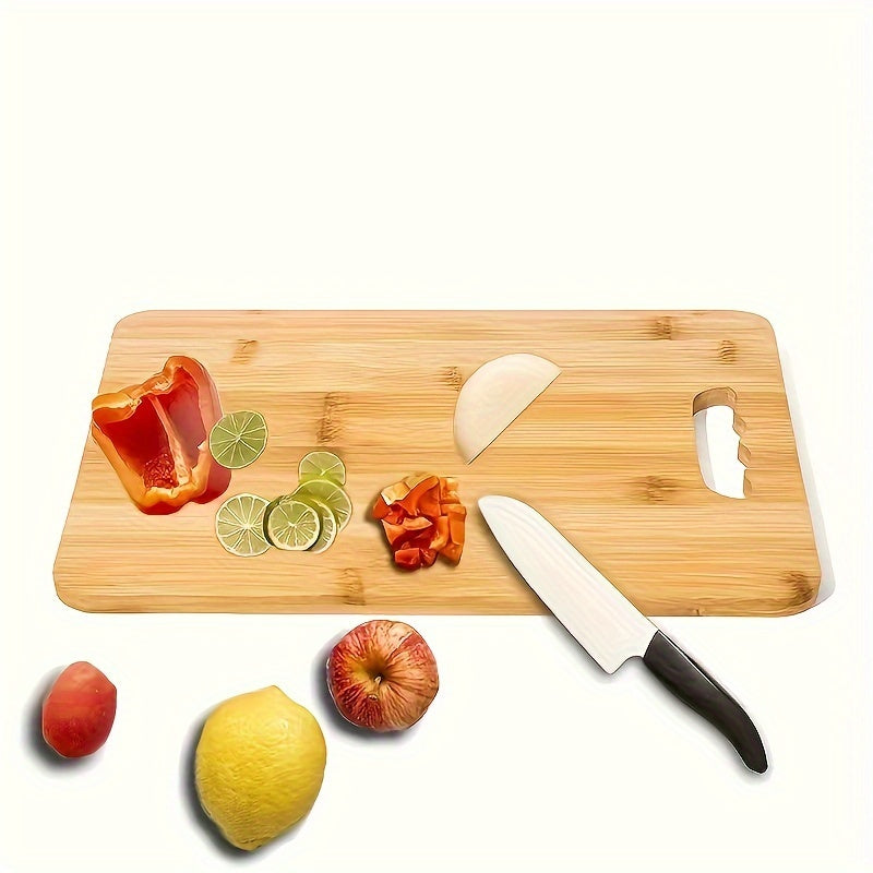 3-Piece Bamboo Cutting Boards Set for Chopping Slicing and Serving Kitchen Use