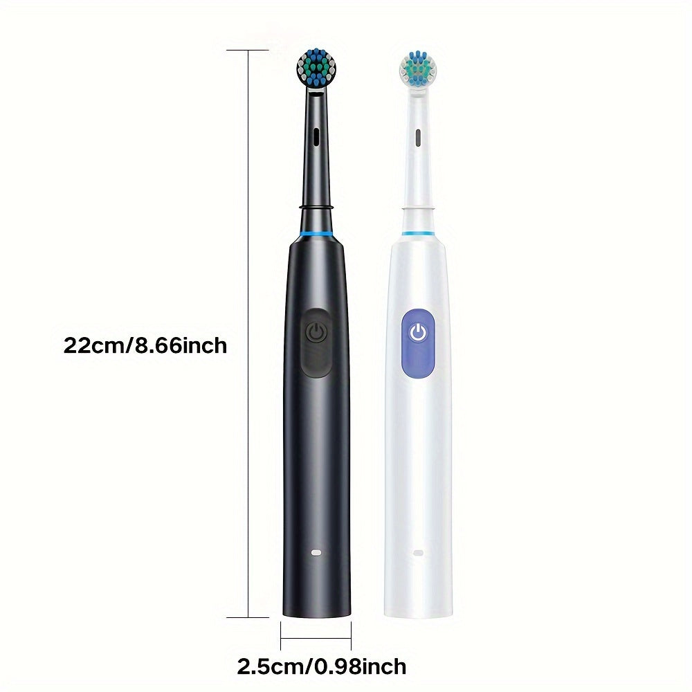 Set of 2 Electric Toothbrushes with 8 Brush Heads Rechargeable USB Charging 5 Modes