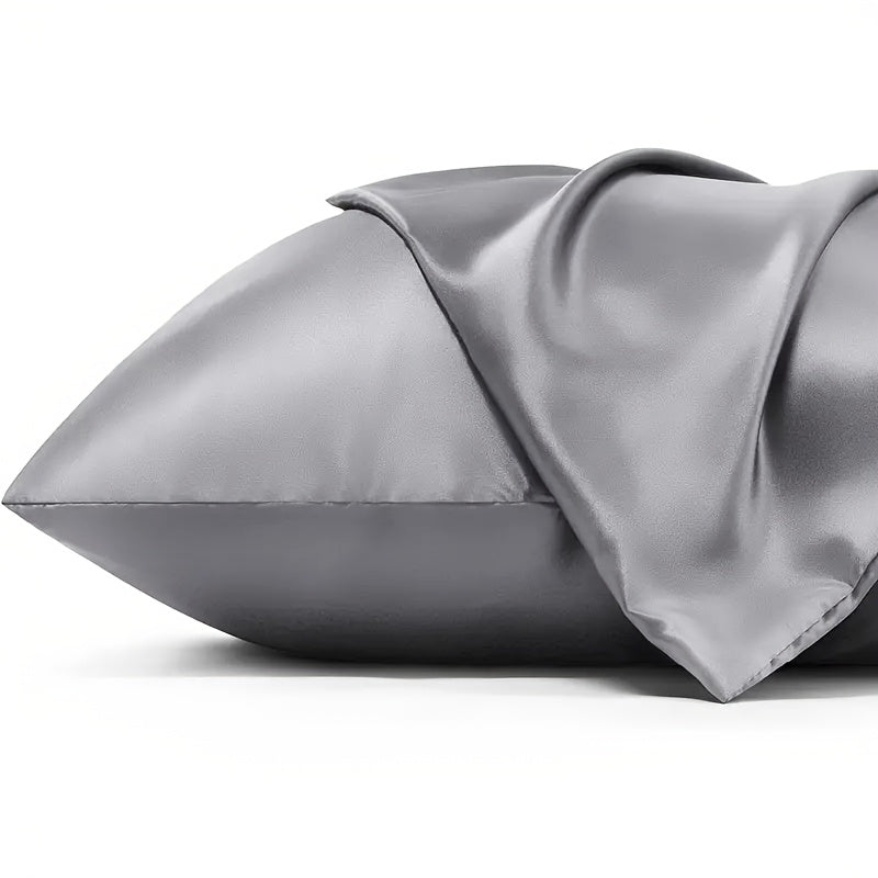 Silky Satin Pillowcase with Zipper Closure Breathable Stain-Resistant Durable