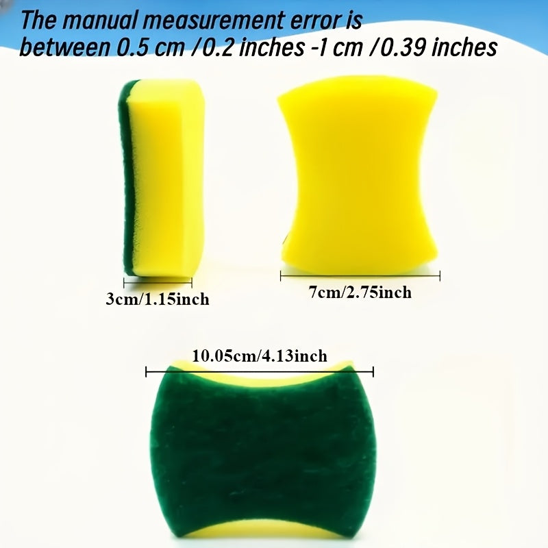 Ko‘p funksiyali tozalash gubkasi, 10, 12 yoki 24 ta, ikki tomonlama oshxona idish yuvish uchun